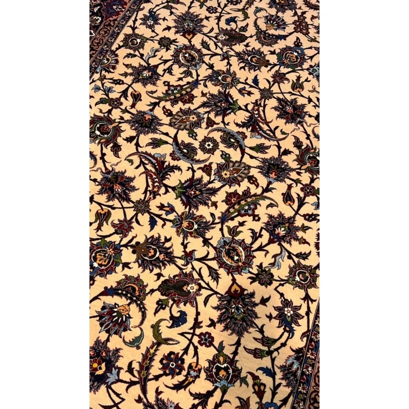 "Close-up of decorative elements in Seirafian rug by Ahmad Reza Seirafian"