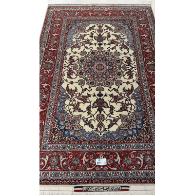 Master Bagher Seirafian Isfahan rug featuring intricate medallion and floral motifs