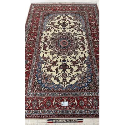 Master Bagher Seirafian Isfahan rug featuring intricate medallion and floral motifs