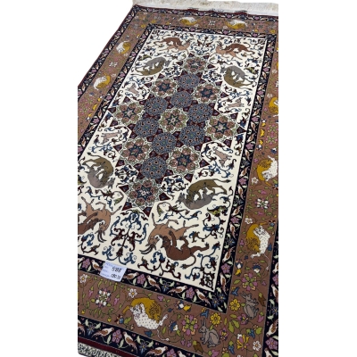 Persian carpet by Master Hassan Seirafian with stunning details.