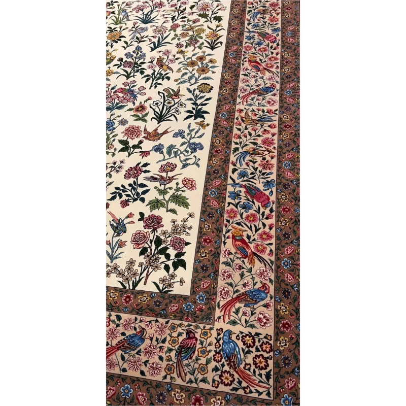5x7 Seirafian Persian rug showcasing intricate floral and bird design