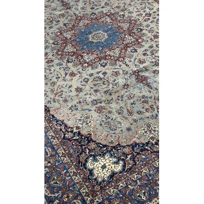 "Vintage Seirafian Persian rug with central medallion and rich colors"