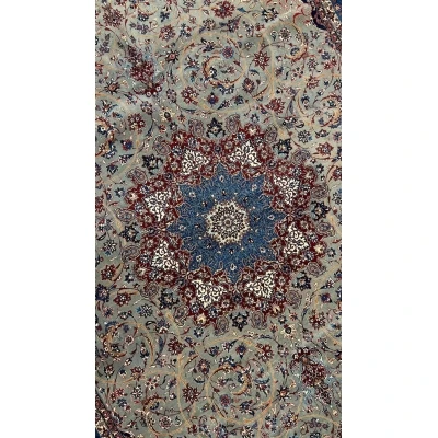"Close-up of intricate Persian rug weaving by Seirafian masters"