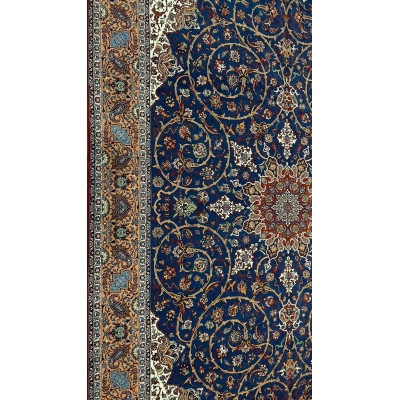 "Elegant Persian rug with handwoven craftsmanship and vibrant colors for luxurious interiors."