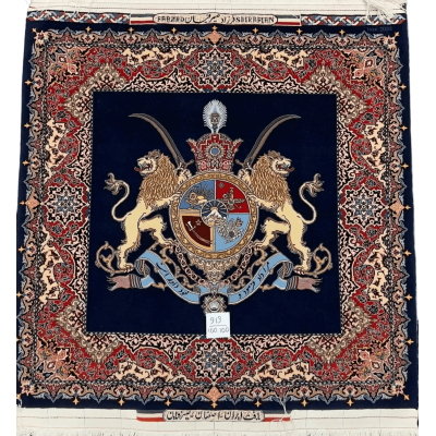 Hand-knotted Isfahan rug by Farzad Seirafian with intricate patterns
