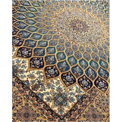 Persian Isfahan rug for sale with a unique dome design by Davarie