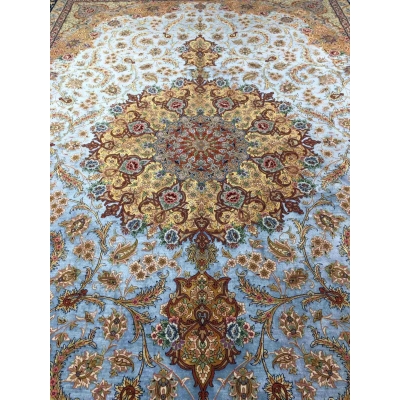 "Authentic Persian Rug for Sale - Handmade Silk and Wool, Isfahan Origin"