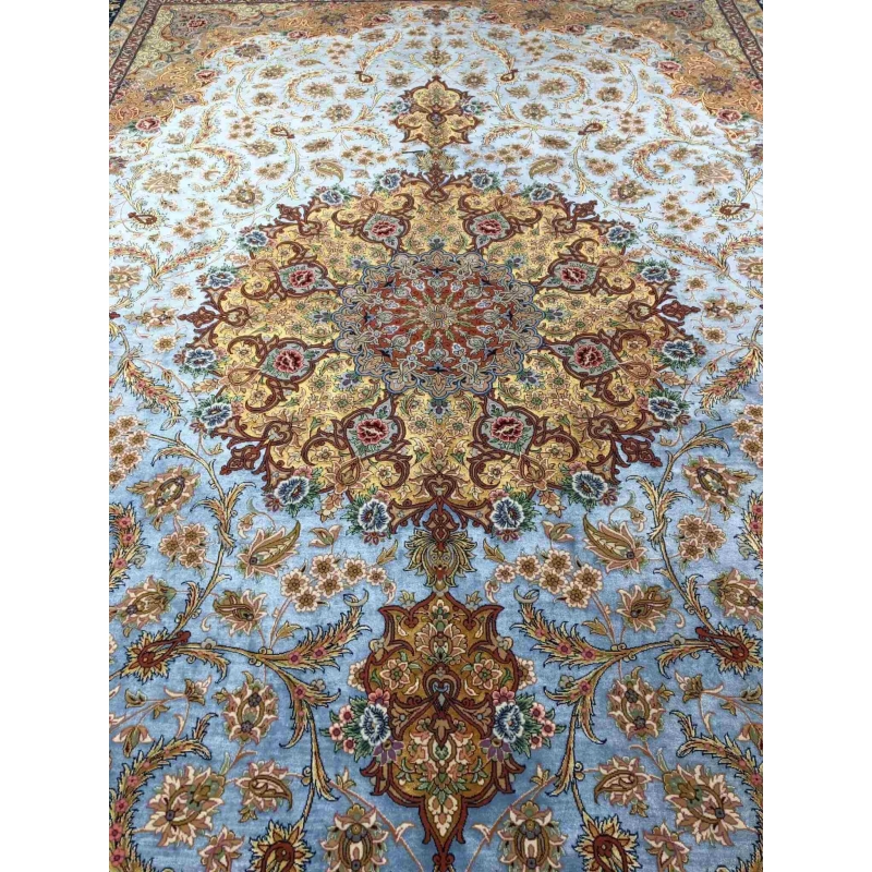 "Authentic Persian Rug for Sale - Handmade Silk and Wool, Isfahan Origin"