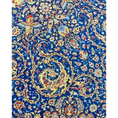 Mirzaie Hand-Knotted Rug – A luxurious wool and silk rug with a dense knot count, handmade in Isfahan, bringing artistry and comfort to your home.