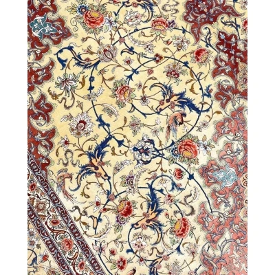 "Luxurious Persian Kerman rug for sale with a high knot density and fine craftsmanship"