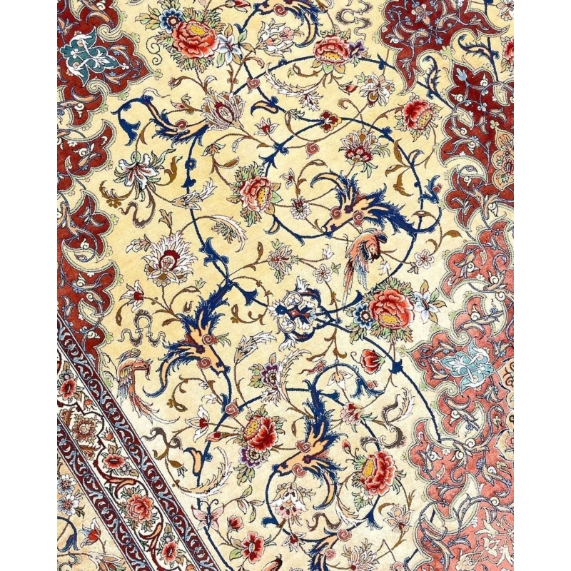 "Luxurious Persian Kerman rug for sale with a high knot density and fine craftsmanship"