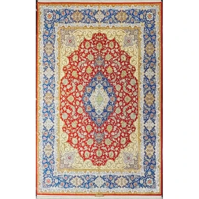 "Handmade Wool and Silk Persian Rug from Isfahan, 350 cm x 250 cm by Weaver Habib"

