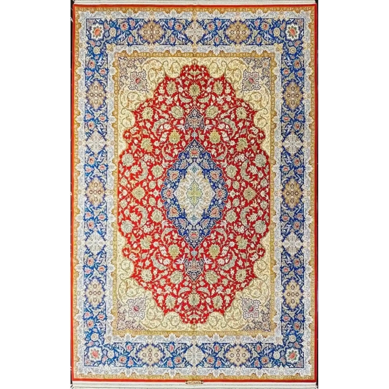 "Handmade Wool and Silk Persian Rug from Isfahan, 350 cm x 250 cm by Weaver Habib"
