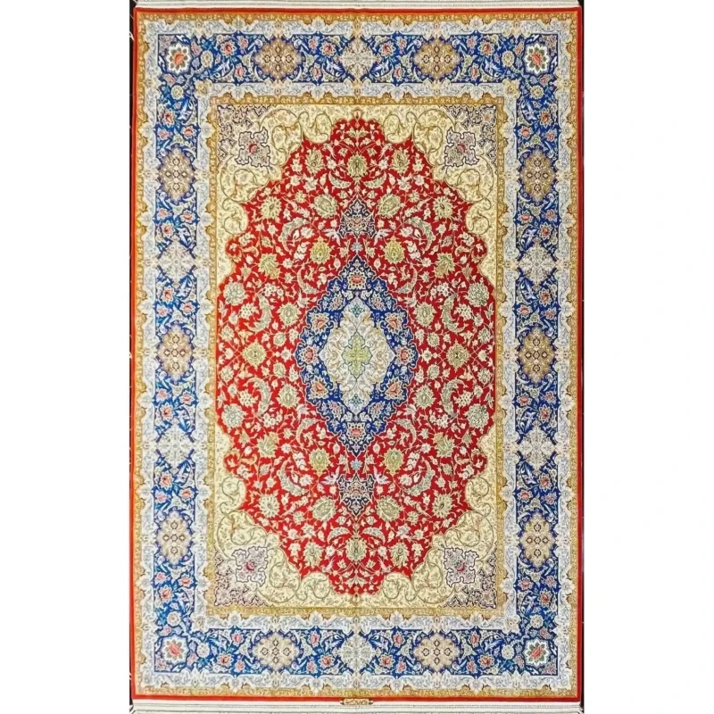 "Handmade Wool and Silk Persian Rug from Isfahan, 350 cm x 250 cm by Weaver Habib"