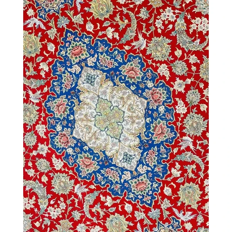 "Luxury Persian Carpet, 1,100,000 knots/m², Wool and Silk, Isfahan Rug for Sale"