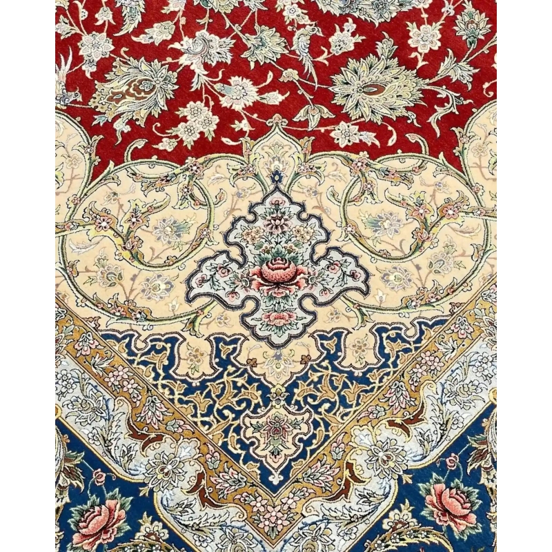 "High-Density Persian Rug, Hand-Knotted Silk and Wool, 350 cm x 250 cm"