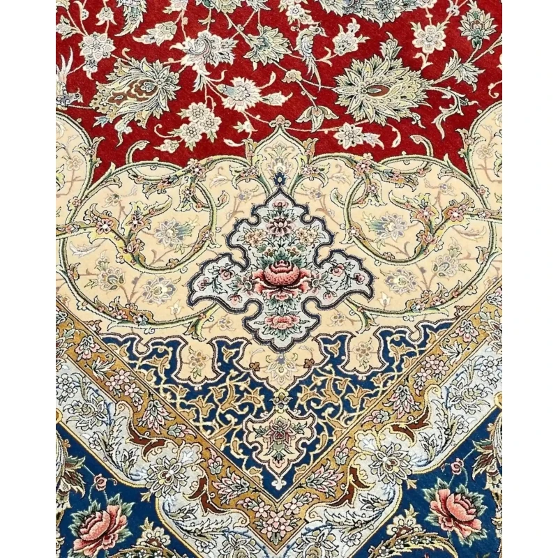 "High-Density Persian Rug, Hand-Knotted Silk and Wool, 350 cm x 250 cm"