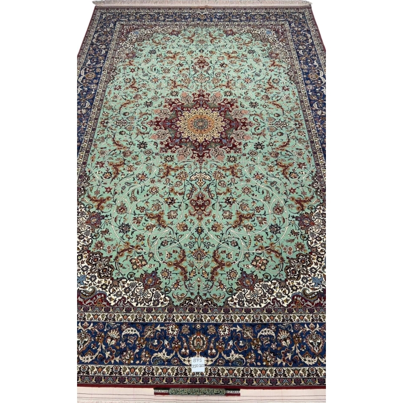 "Seirafian Persian rug by Master Mahmmoud and Mohammad Reza, handwoven with silk and wool"