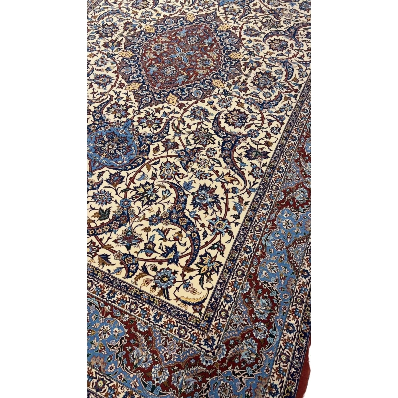 "Luxury wool and silk Isfahan Persian carpet by Karbasi Zadeh"