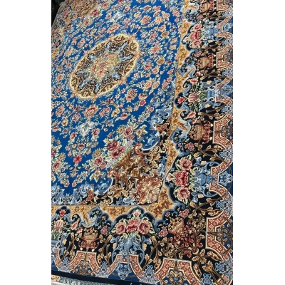 "Luxury Isfahan Persian rug, 9.8 feet x 6.7 feet, with 810,000 knots per square meter, hand-knotted."
