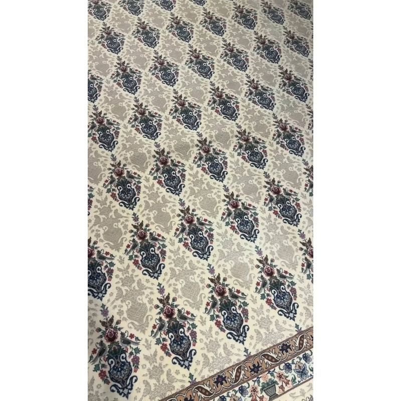 "Traditional Persian Rug by Master Weaver Davaari, Hand-Knotted Silk and Wool" – Emphasizing the craftsmanship and the weaver's name. ​​