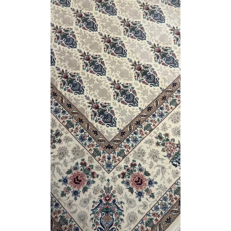 "Authentic Persian Isfahan Rug for Sale, Handwoven with Silk and Wool" – Highlighting its authenticity and craftsmanship.