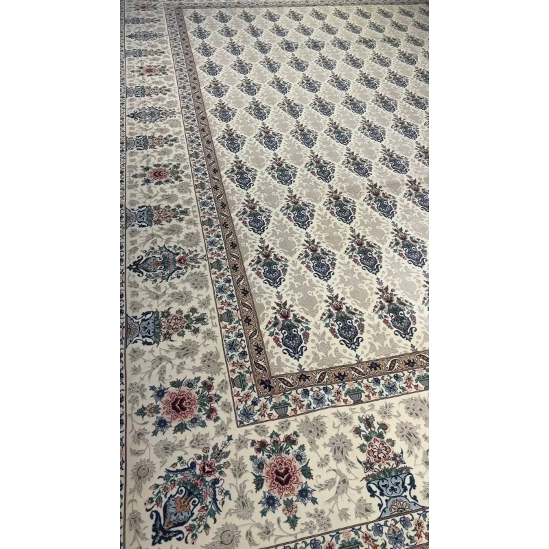 "Intricately Designed Persian Carpet, Perfect for Living Room or Office Decor" – Focusing on its design and usability in different spaces.