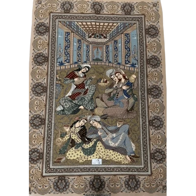 Pictorial Masterpiece Persian Rug
Admire the beauty of this Pictorial Masterpiece Persian rug. Hand-knotted in Isfahan, this rug features intricate wool and silk craftsmanship. A perfect blend of tradition and elegance, it adds a touch of cultural history to any space. Explore this vintage Persian rug for sale and elevate your home decor with a luxurious, authentic Persian masterpiece.