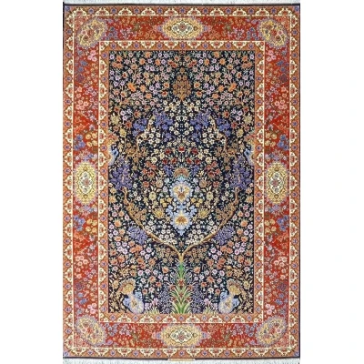 Artisanal Isfahan Bartarian Persian rug with a classic Tree of Life floral design