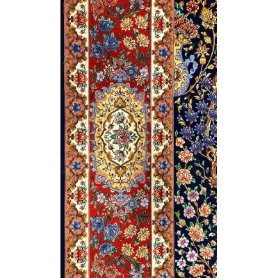 Colorful Isfahan Bartarian rug with a rich tapestry of floral Tree of Life patterns