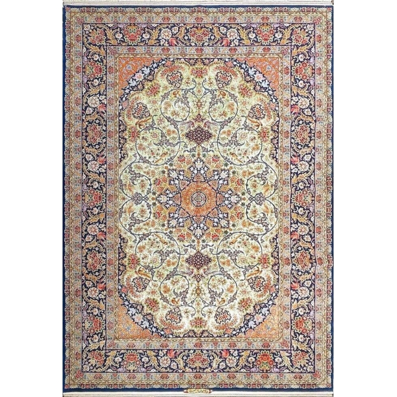 "Handmade Iranian light green carpet with intricate floral patterns and a central medallion design, showcasing traditional craftsmanship."




"Handmade Iranian light green carpet with intricate floral patterns and a central medallion design, showcasing traditional craftsmanship."
