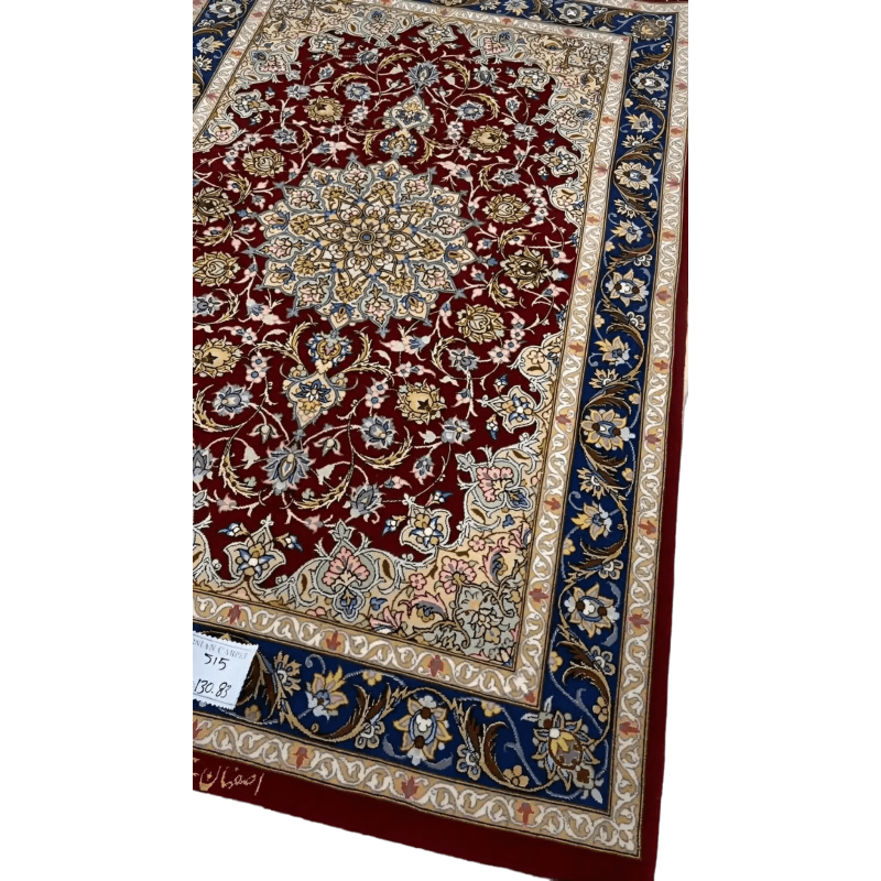 Exquisite dark red Persian rug with traditional medallion design, knotted by hand using high-quality wool and silk for timeless elegance.