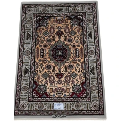 "Hand-knotted Prestige Isfahan rug, 129x78 cm, crafted by Weaver Fakhorie, Persian-Iranian carpets for sale."