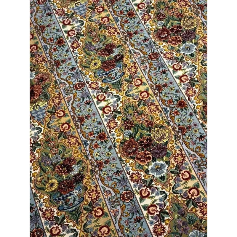"Luxury Persian carpet, silk-warped and wool-pile, handcrafted in Isfahan by Master Khajeh."