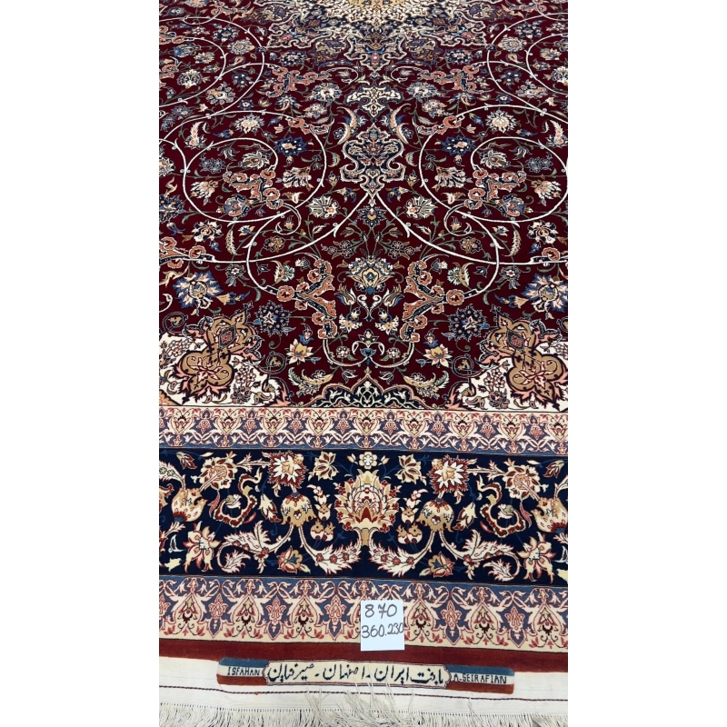 "Elegant Persian rug with a central medallion and vibrant border design."