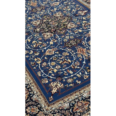 "Artistic Persian rug crafted in Isfahan by Master Bagher Seirafian."